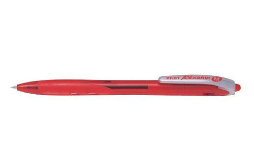 Pilot Rexgrip Retractable Ballpoint Pen Medium Red Box of 12