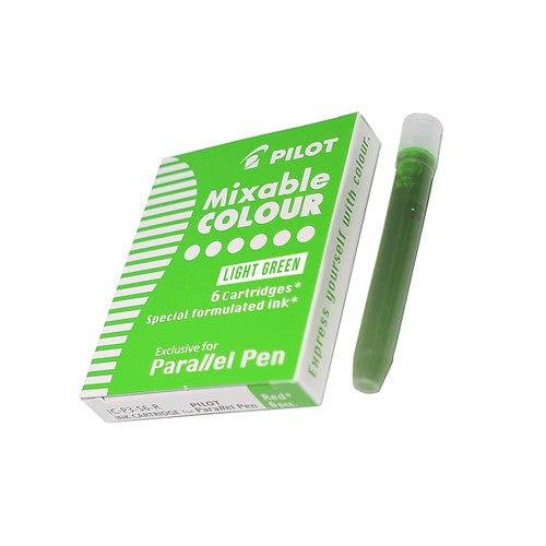 Pilot Parallel Pen Refill Cartridge Light Green Pack of 12