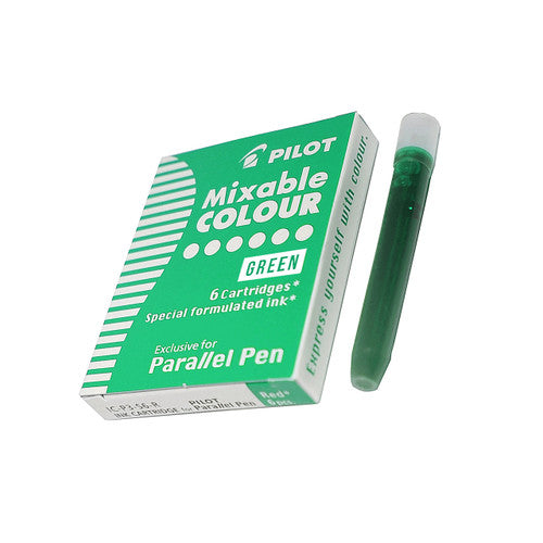 Pilot Parallel Pen Refill Cartridge Green Pack of 12
