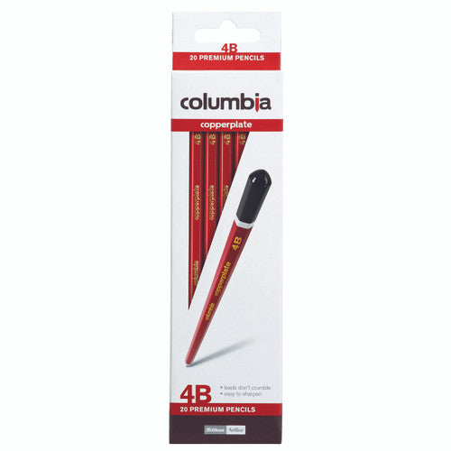 Columbia Copperplate Lead Pencils Hexagonal 4B Box 20