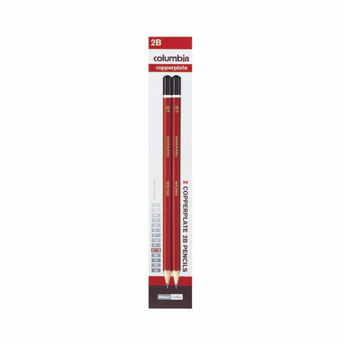 Columbia Copperplate Lead Pencils Hexagonal 2B Pack 2