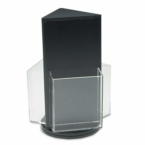 Deflecto Rotating Countertop Brochure Holder DL Black