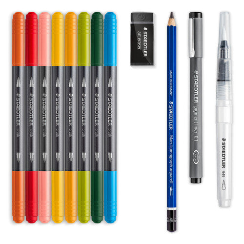 Staedtler 61 3001-1 Design Journey Mixed Set Floral Watercolour Set