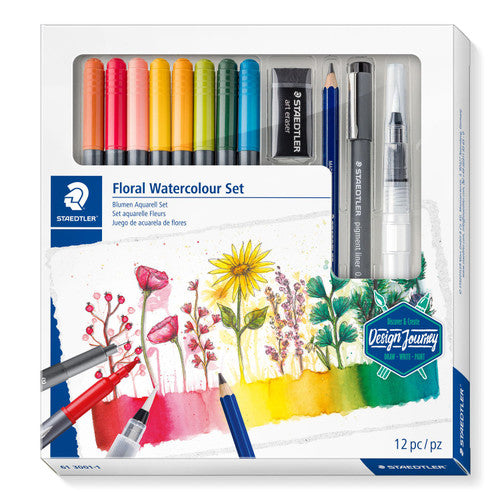 Staedtler 61 3001-1 Design Journey Mixed Set Floral Watercolour Set