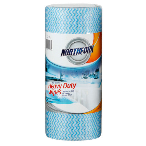 Northfork Antibacterial Perforated Roll 45m 90 Sheets Blue