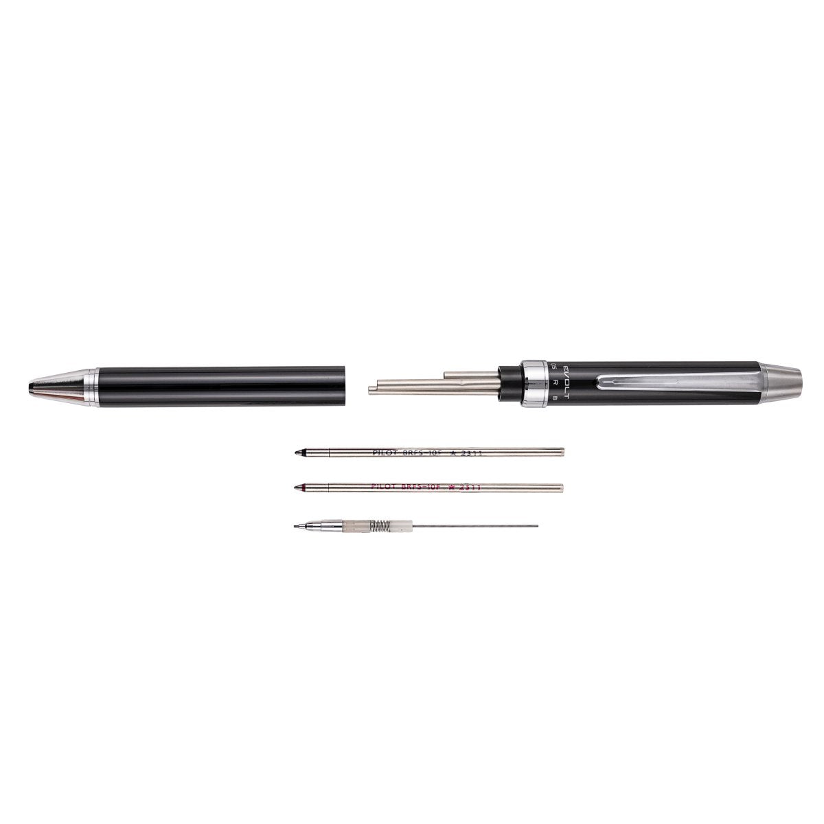 PILOT Evolt Retractable Ballpoint + Mechanical Pencil  2+1 Black Barrel with  Black & Red Ink-4