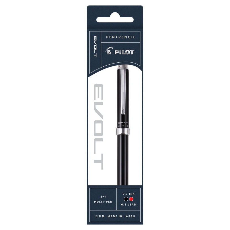 PILOT Evolt Retractable Ballpoint + Mechanical Pencil  2+1 Black Barrel with  Black & Red Ink-5
