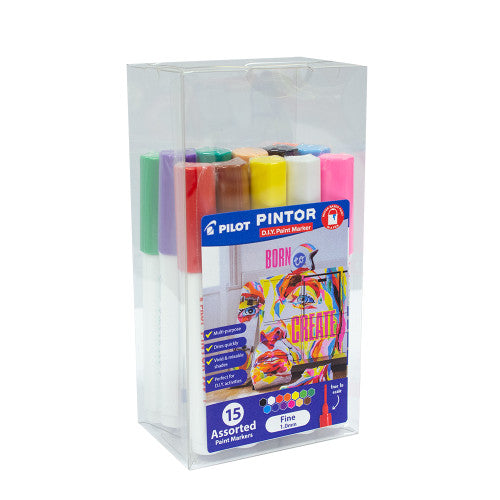 Pilot Pintor Marker 15 Pack Fine Assorted Colours