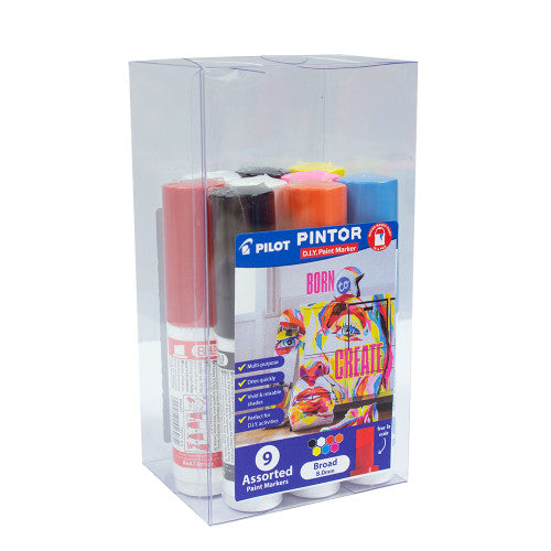 Pilot Pintor Marker 9 Pack Broad Assorted Colours