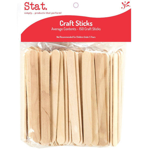 Popsticks Wooden Plain Pack 150
