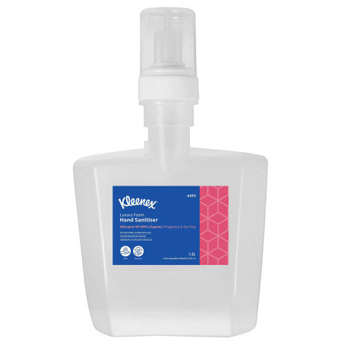 Kleenex Alcohol Foam Hand Sanitiser Clear 1200ml Cartridge Case of 4