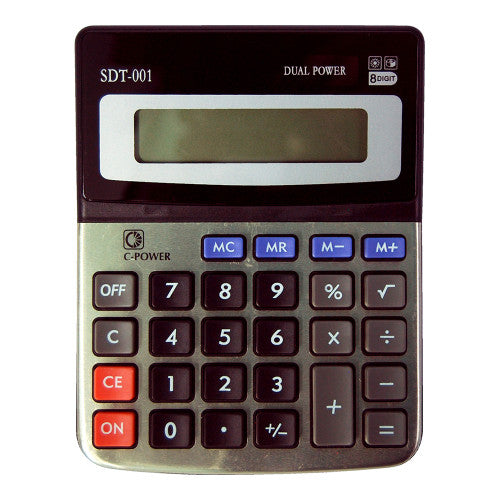 8-Digit Small Dual Power Calculator SDT001
