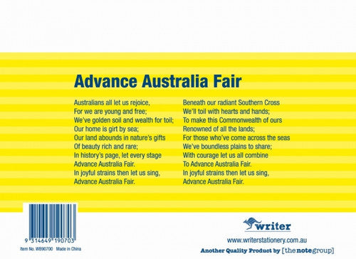 Writer Student Notebook 32 Page Double Ruled Guide 10mm Yellow Pack 20