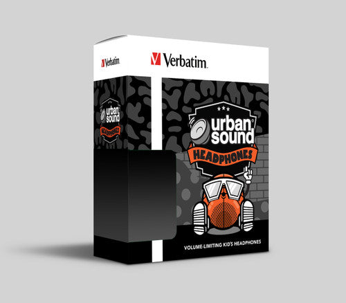 Verbatim Urban Sound Headphones Volume Limiting Kids Headphones Black
