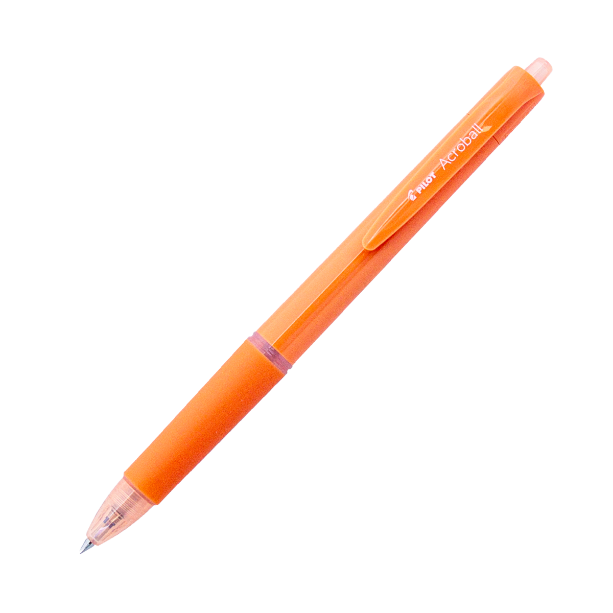 PILOT Acroball 150 Hybrid Retractable Ballpoint Extra Fine Coral Orange Barrel Black Ink Box of 10-1
