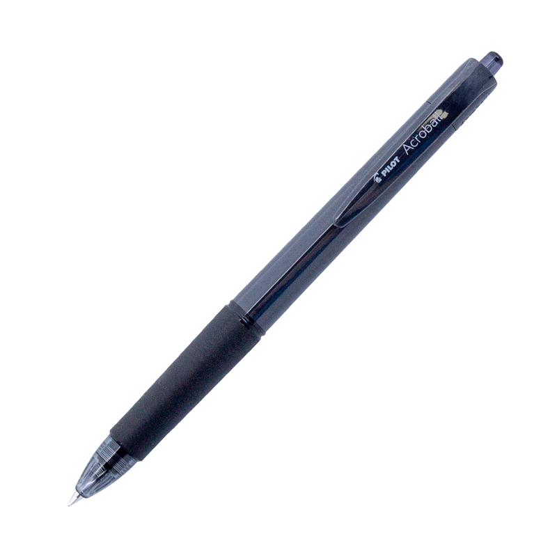 PILOT Acroball 150 Hybrid Retractable Ballpoint Fine Black Barrel Black Ink Box of 10-1