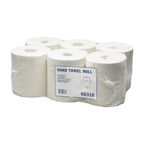 Tork Basic Paper M-Roll Recycled Centrefeed Hand Towel 1 Ply M2 Nature Carton of 6 Rolls