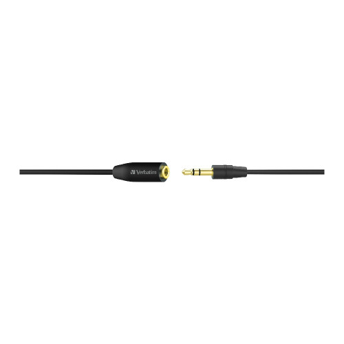 Verbatim 35mm AUX Audio Extension Cable 3M Black