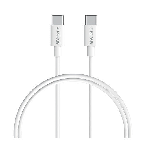 Verbatim Charge and Sync USB C to USB C Cable White