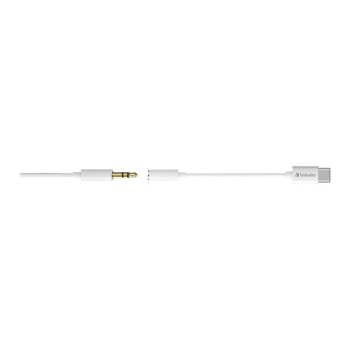 Verbatim Type C to 35mm Headphone Jack 10cm White