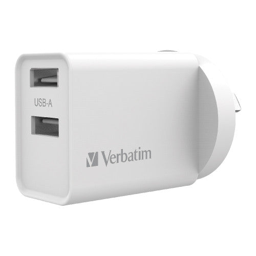 Verbatim USB Charger Dual Port 3.4A White