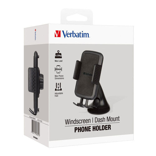 Verbatim Phone Mount Windscreen Dash Black