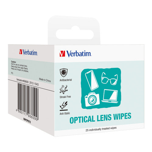 Verbatim Lens Cleaning Wipes 25 Pack
