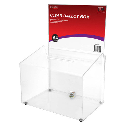 Deflecto Clear Ballot Box A4 Landscape