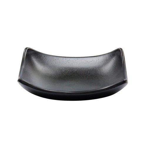 Compass Melamine Soap Dish Curved Black Pack of 12