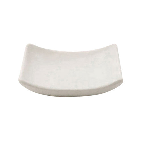Compass Melamine Soap Dish Curved White Pack of 12