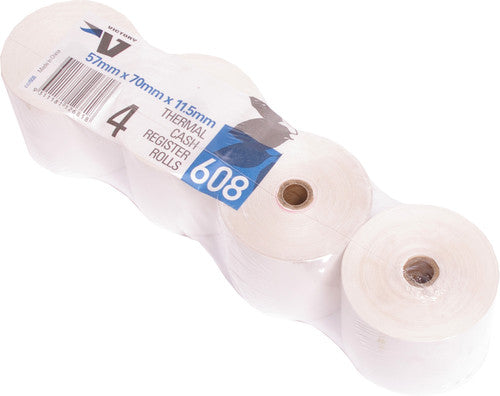 Victory CCR608 Thermal Cash Register Roll 57 x 70 x 11.5mm Carton 24