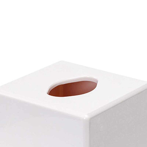 Weatherdon Compass Cube Tissue Box White Plastic