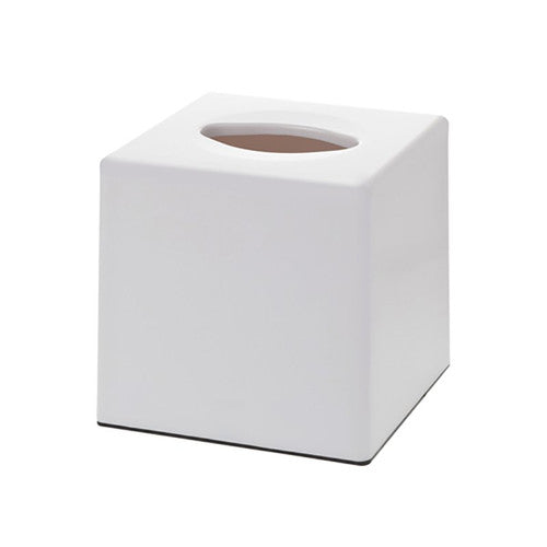 Weatherdon Compass Cube Tissue Box White Plastic