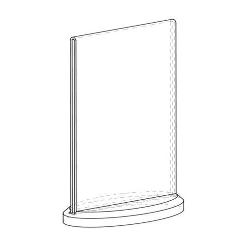 Deflecto Double Sided Oval Base Sign Holder A5 Portrait