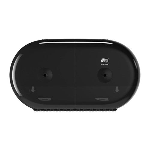 Tork SmartOne Twin Mini Toilet Roll Elevation Dispenser T9 Black