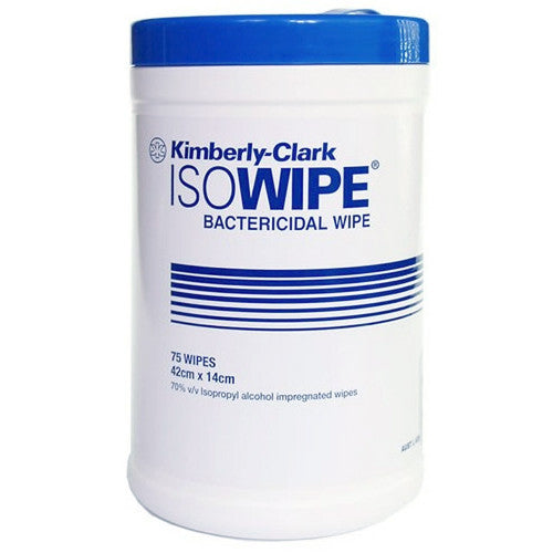 Kimberly Clark Isowipes ISO Antibacterial Wipe Tub of 75