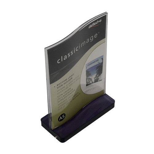 Deflecto Double Sided Wavy Sign Holder A5 Portrait