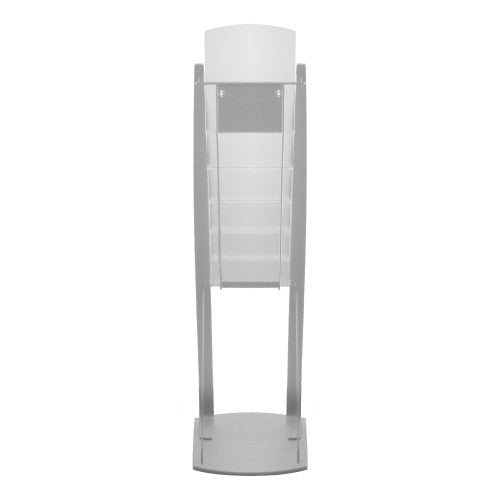 Deflecto Contemporary Floor Display Silver