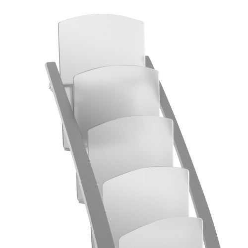 Deflecto Contemporary Floor Display Silver