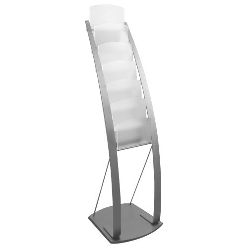 Deflecto Contemporary Floor Display Silver