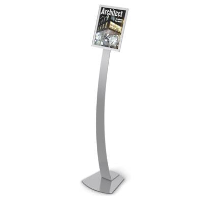 Deflecto Contemporary Sign Stand A4 Silver