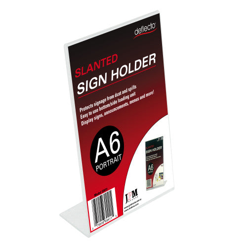 Deflecto Slanted Sign Holder A6 Portrait