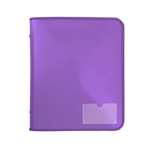 Marbig Zipper Binder 25mm 2D with Tech Case Purple Box of 10