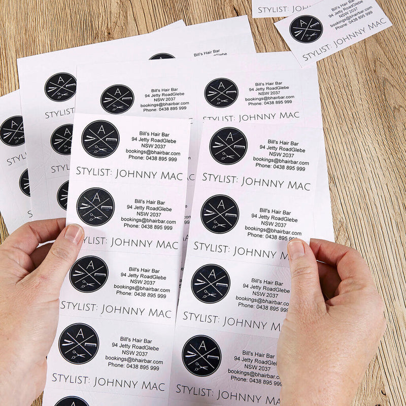 Avery Leathergrain White Micro-Perforated Inkjet Business Cards Matt 200gsm 10UP – view 4