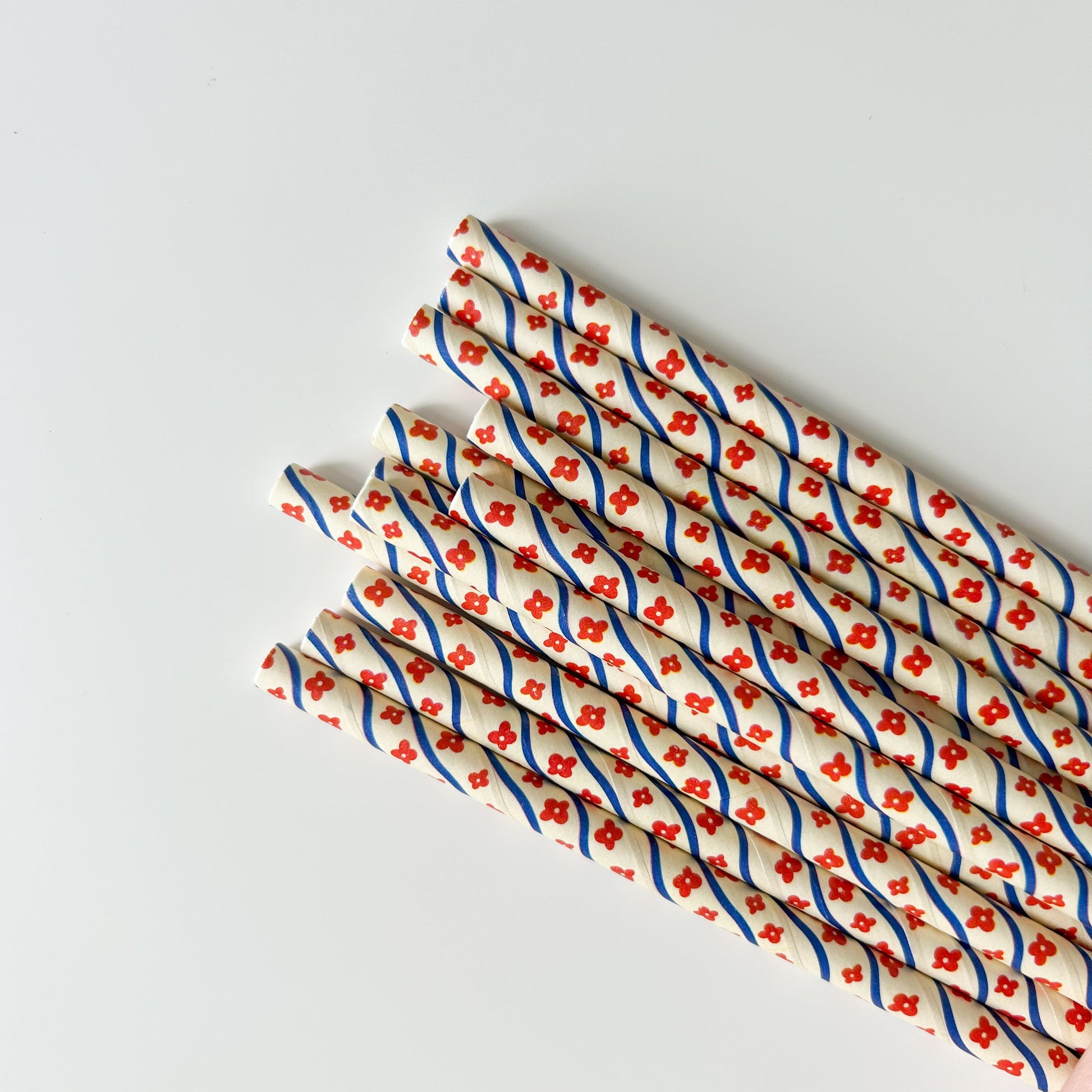Creative Cafe Co 6mm 4ply regular printed paper straws bulk wholesale
