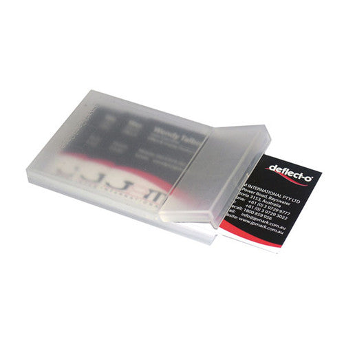 Deflecto Slimline Business Card Box Clear