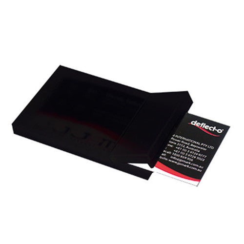 Deflecto Slimline Business Card Box Black