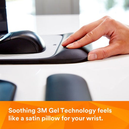 3M Precise Mouse Pad with Gel Wrist Rest MW85B Black