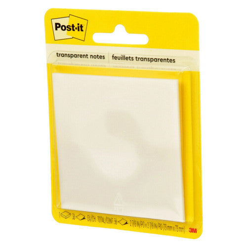 Post-it Transparent Notes 73 x 73mm Clear 36 Sheets Pack of 6 600-TRSPT