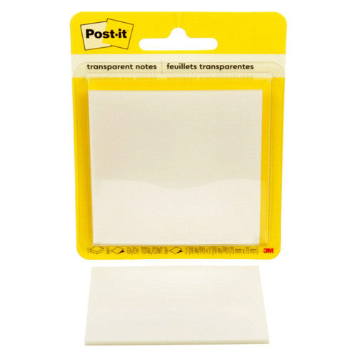 Post-it Transparent Notes 73 x 73mm Clear 36 Sheets Pack of 6 600-TRSPT